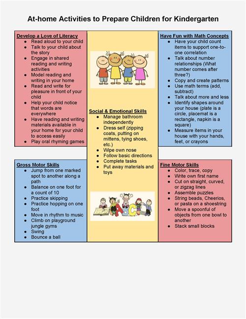 At-home Activities to Prepare Children for Kindergarten 